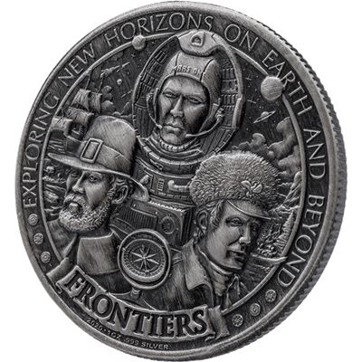 Pilgrims 1 oz Zilver Round