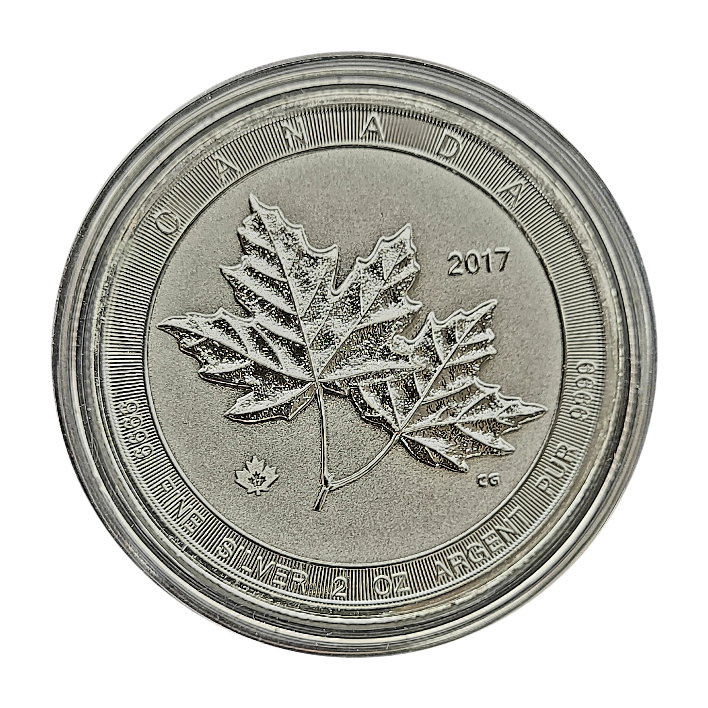 maple multi leaf 2 oz 2017 -front multi maple leaf 2 oz 2017