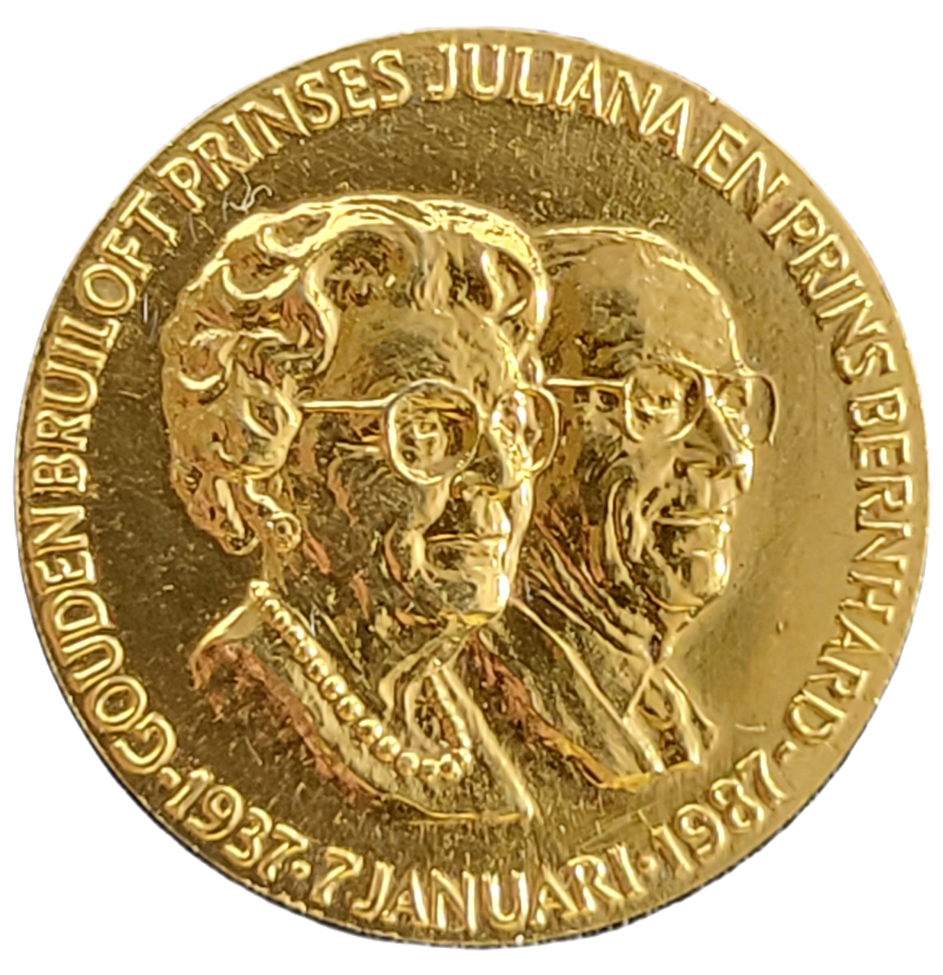 huwelijkspenning1 Gouden Huwelijkspenning Juliana en Bernhard 1937/1987