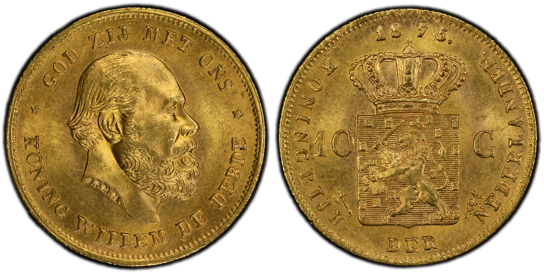 10 gulden 1875 MS64 PCGS 10 gulden 1875 MS64 PCGS