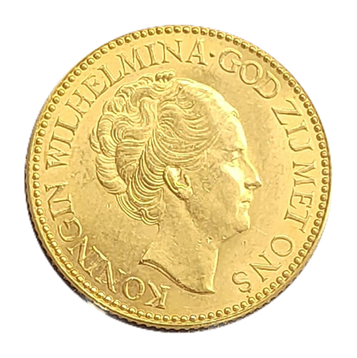 10 gulden goud 1925B -back