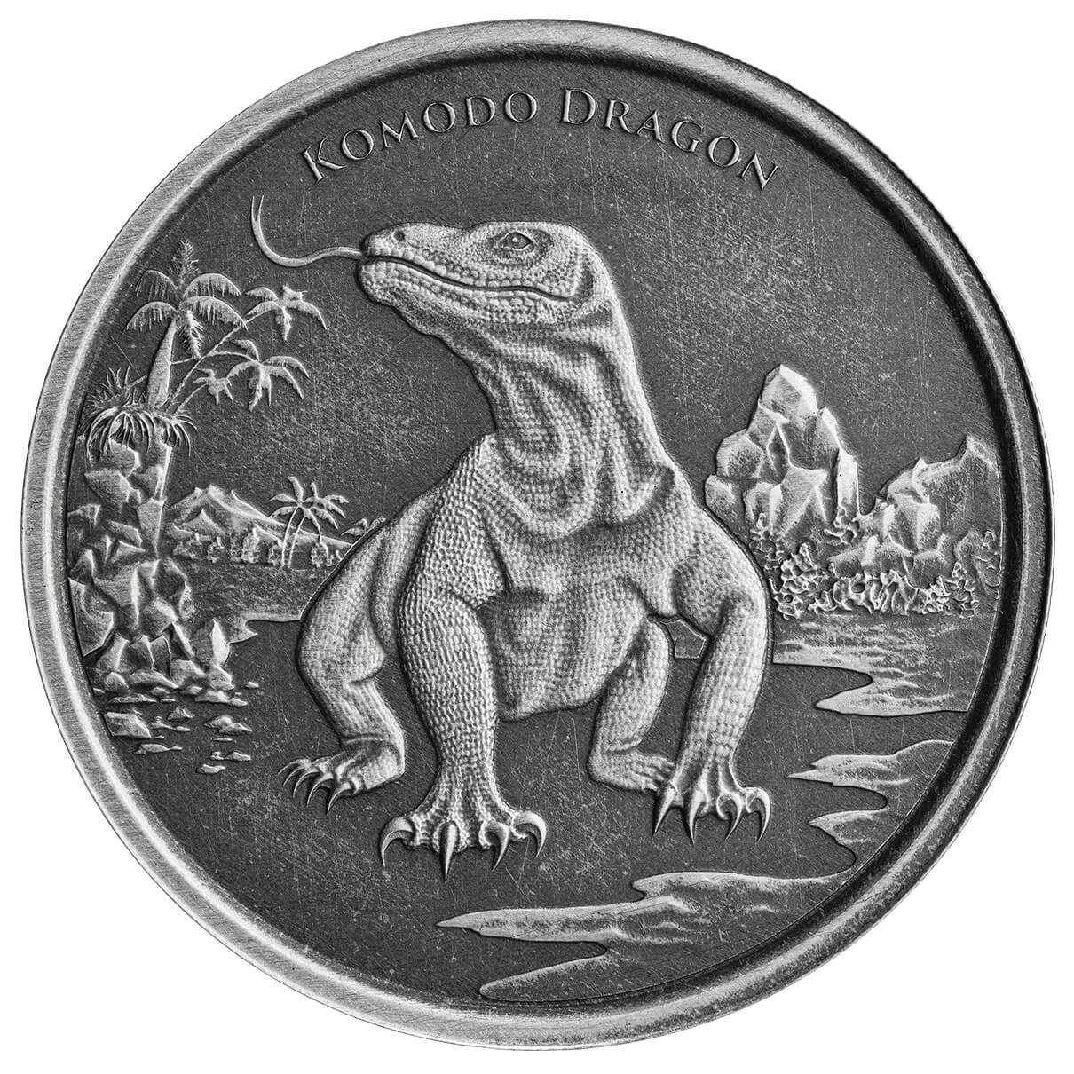 2022-101munten-Tokelau-Komodo-Dragon-1-oz-Silver-BU-front-AF