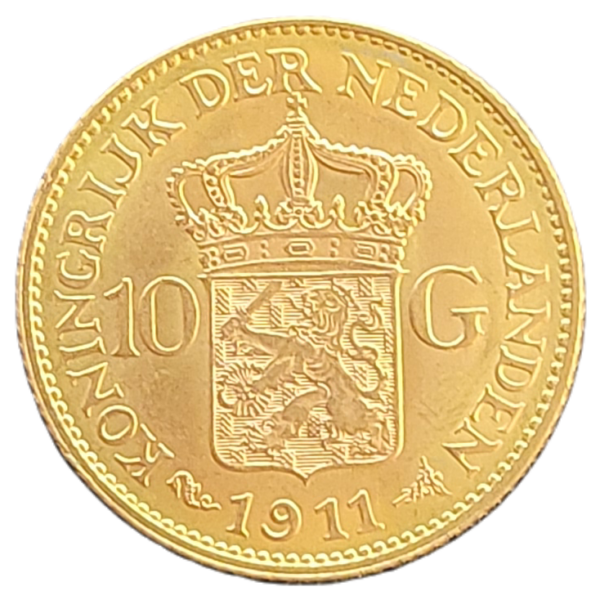 Gouden 10 gulden Wilhelmina 1911