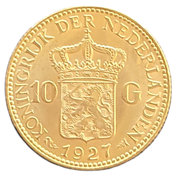 Gouden 10 gulden Wilhelmina 1927