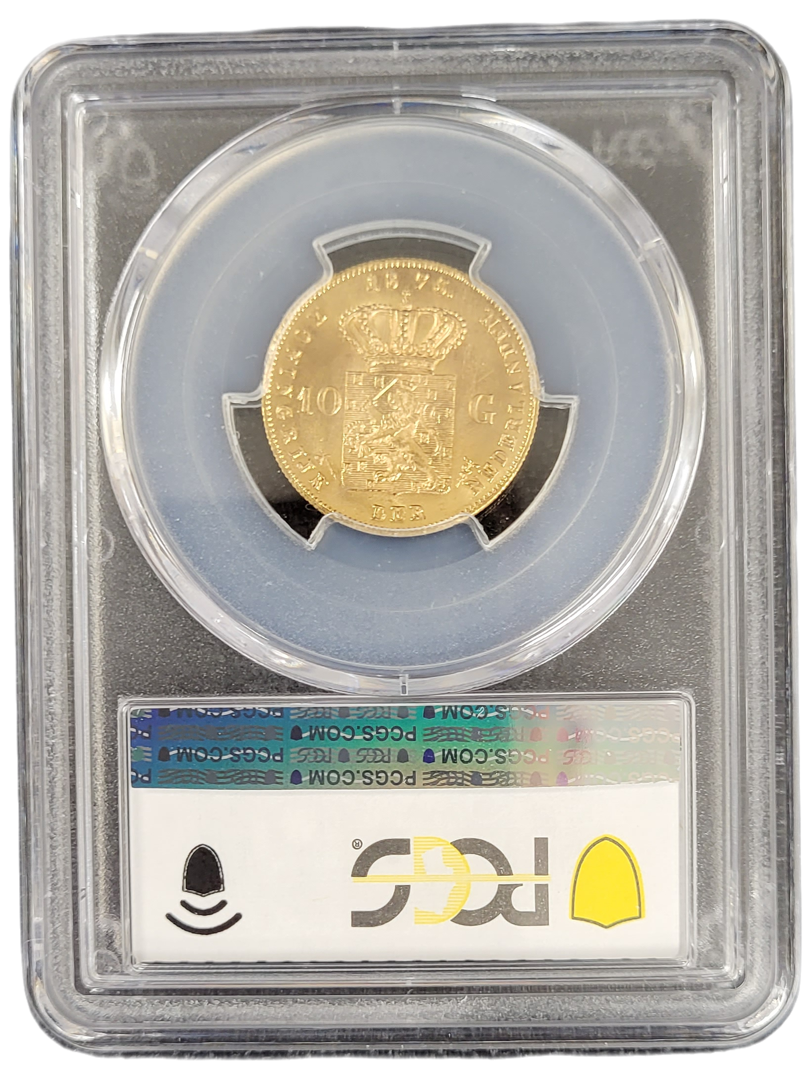 Gouden 10G 1875PCGS MS64 back
