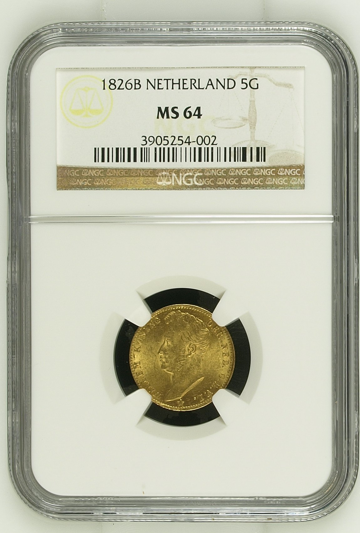 NGC3905254-002_OBV 5 gulden 1826 Brussel MS64 NGC