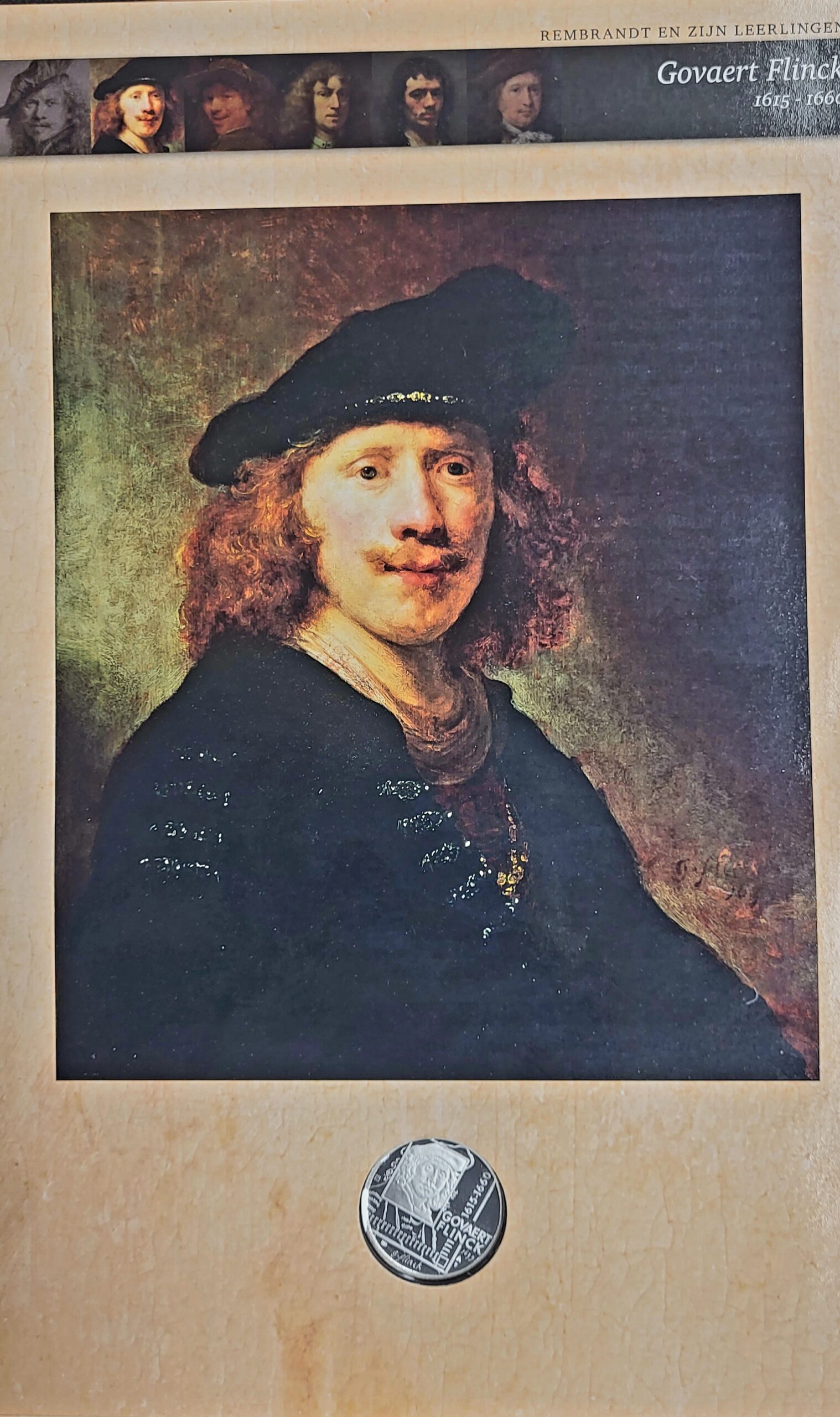 Rembrandt en zijn leerlingen zilveren penningen