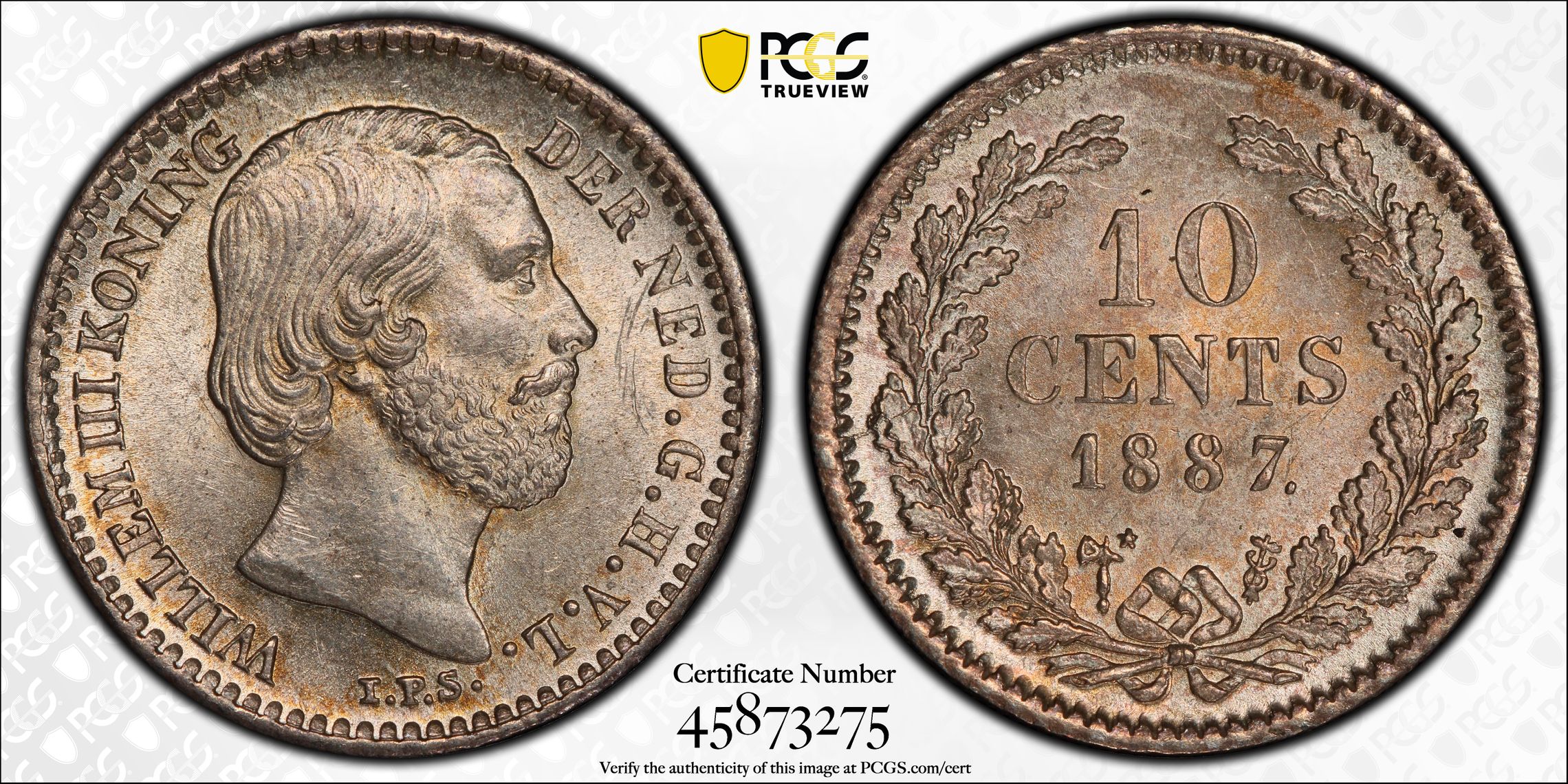 10 cent 1887 PCGS MS64 10 cent 1887 PCGS MS64