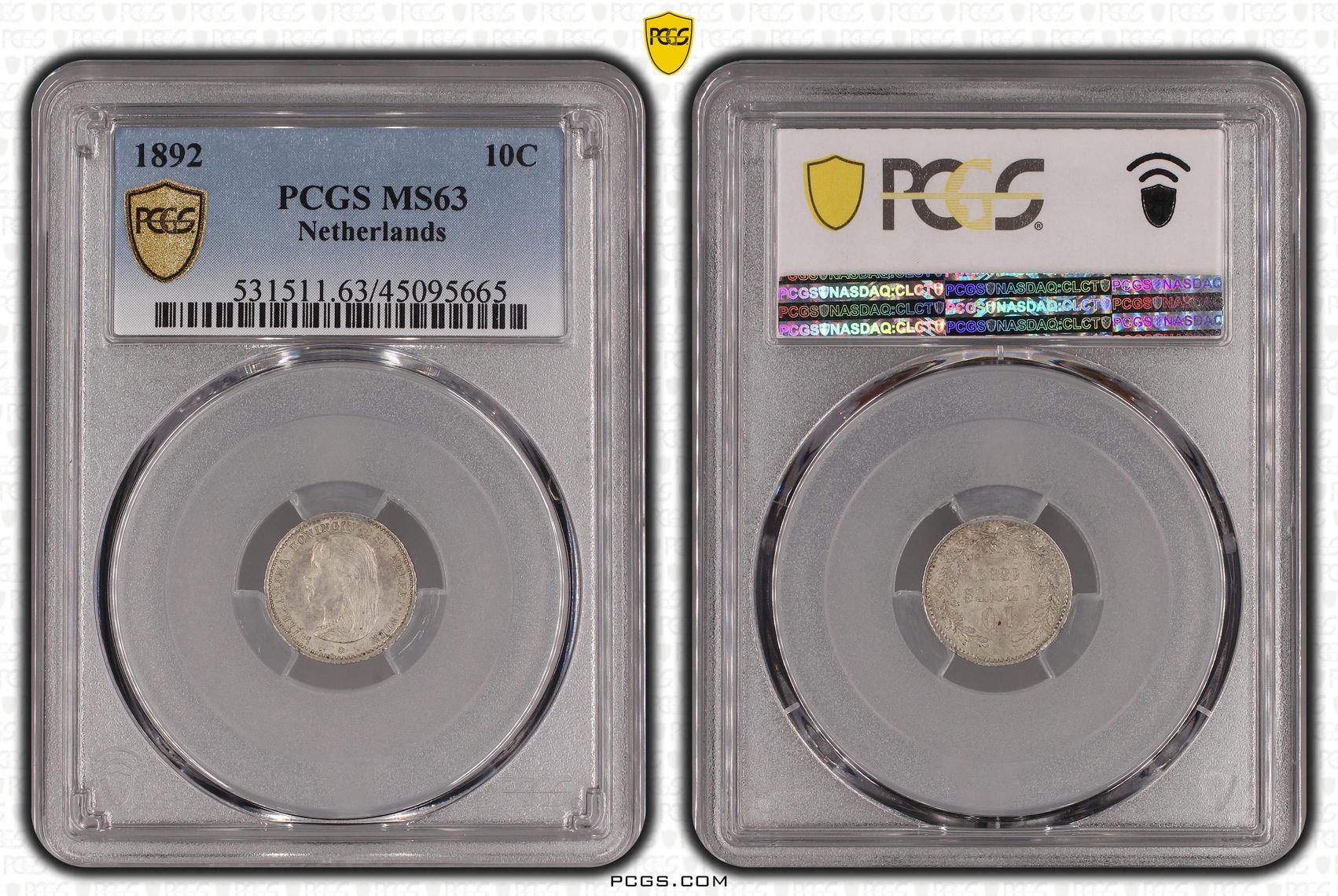 10 cent 1892 MS63 PCGS 10 cent 1892 MS63 PCGS
