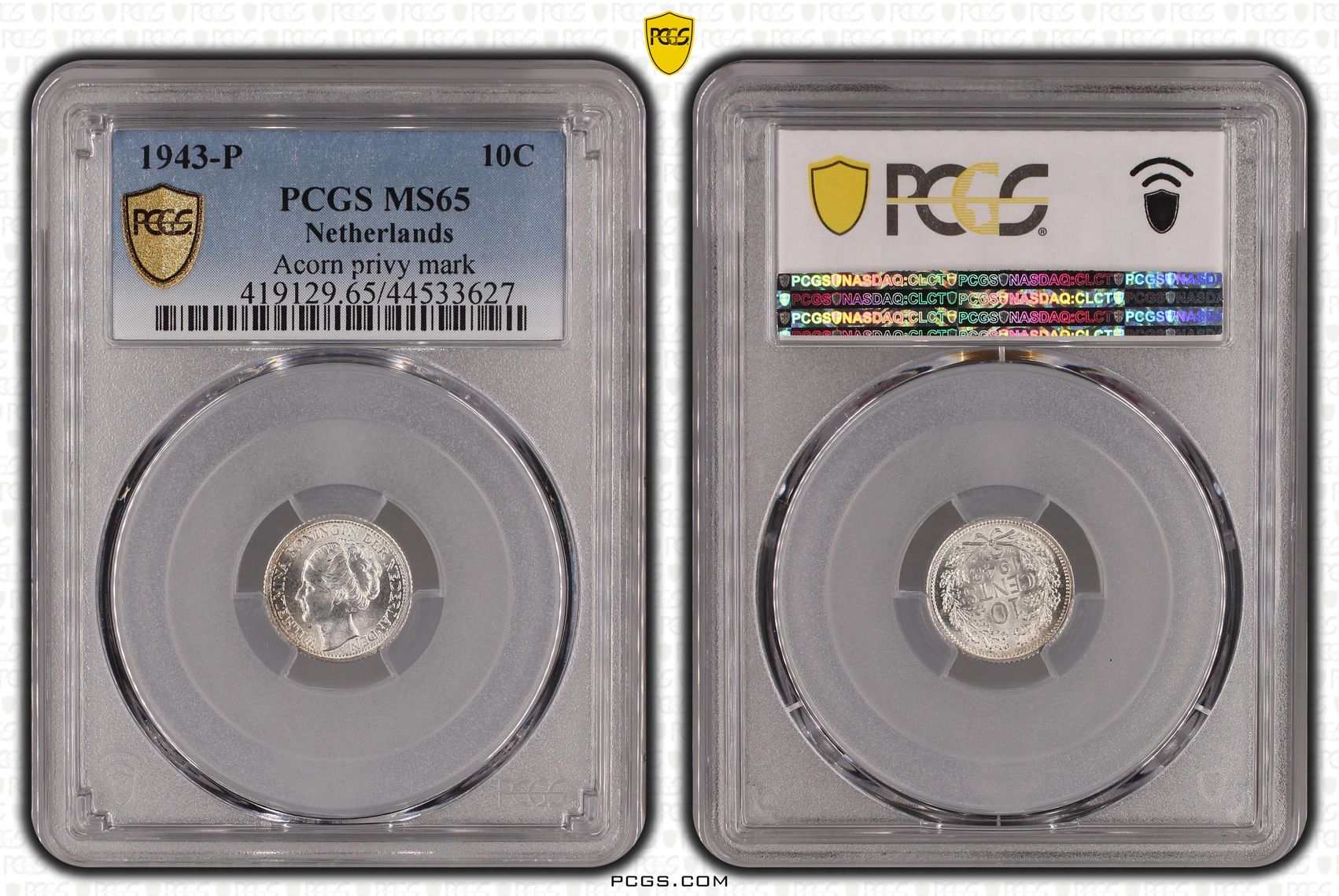 10 cent 1943 Philadelphia MS65 PCGS 10 cent 1943 P (philadelphia)