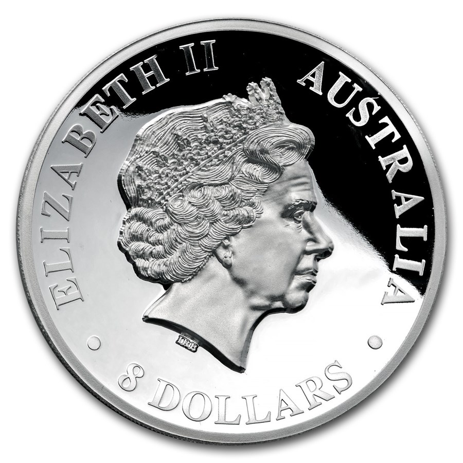 Kangaroo 5 oz 2015 - Proof & High Relief-back Kangaroo 5 oz 2015 Proof High Relief back