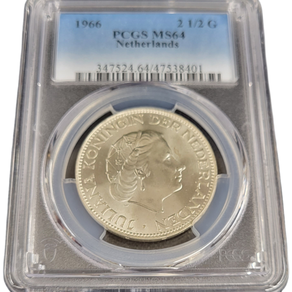 zilveren 2 1/2 gulden 1966