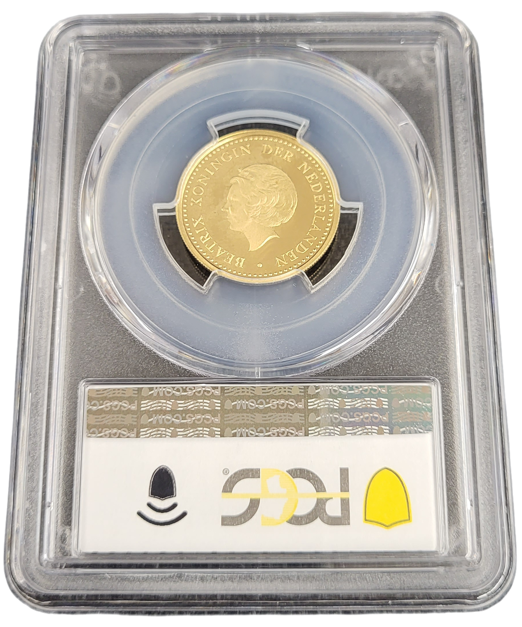 Nederlandse Antillen gouden 10 gulden 2005 Jubileum Beatrix PR67 DCAM PCGS-back