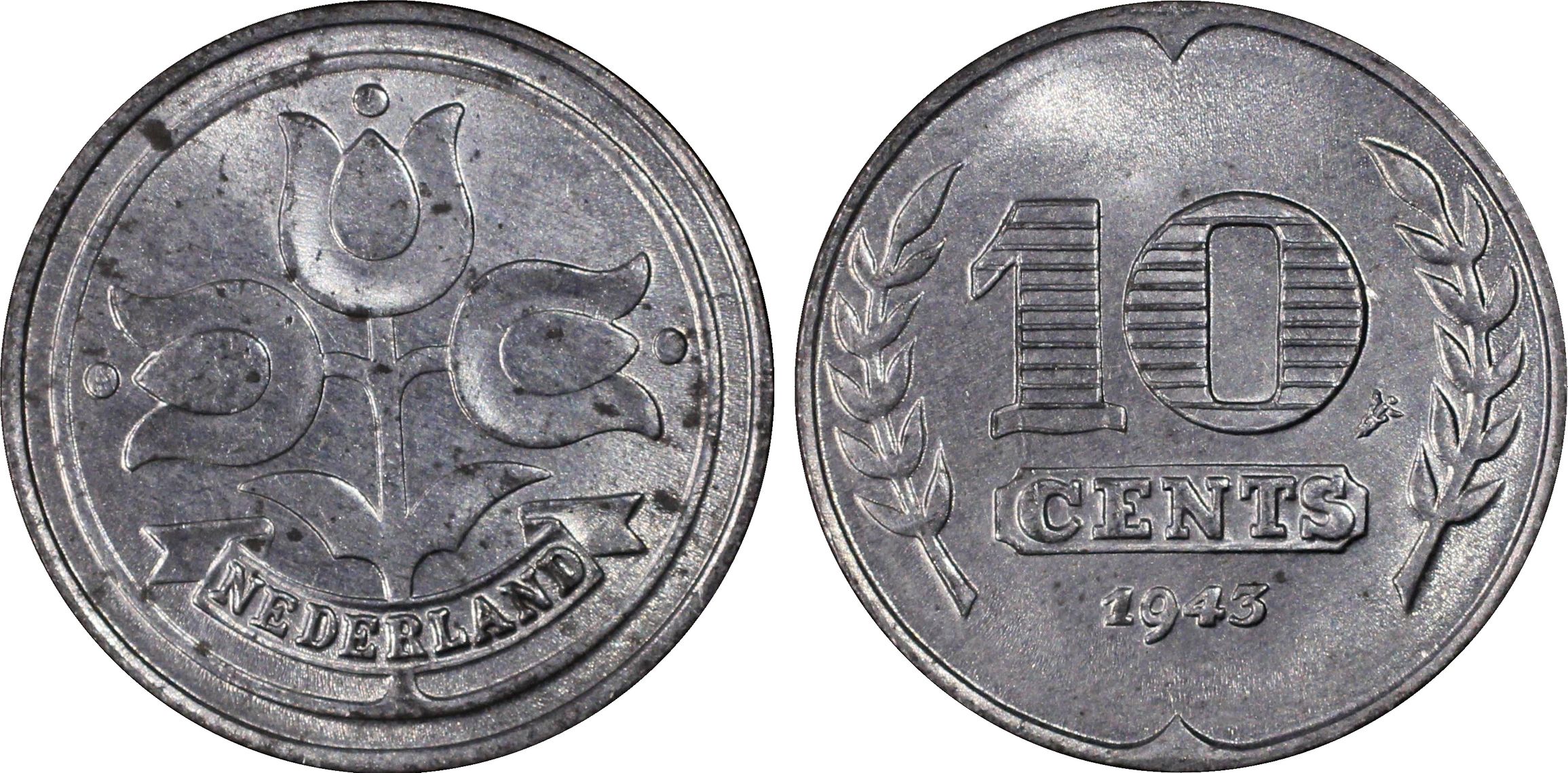 Zinken 10 cent 1943 PCGS MS64 Zinken 10 cent 1943 PCGS MS64