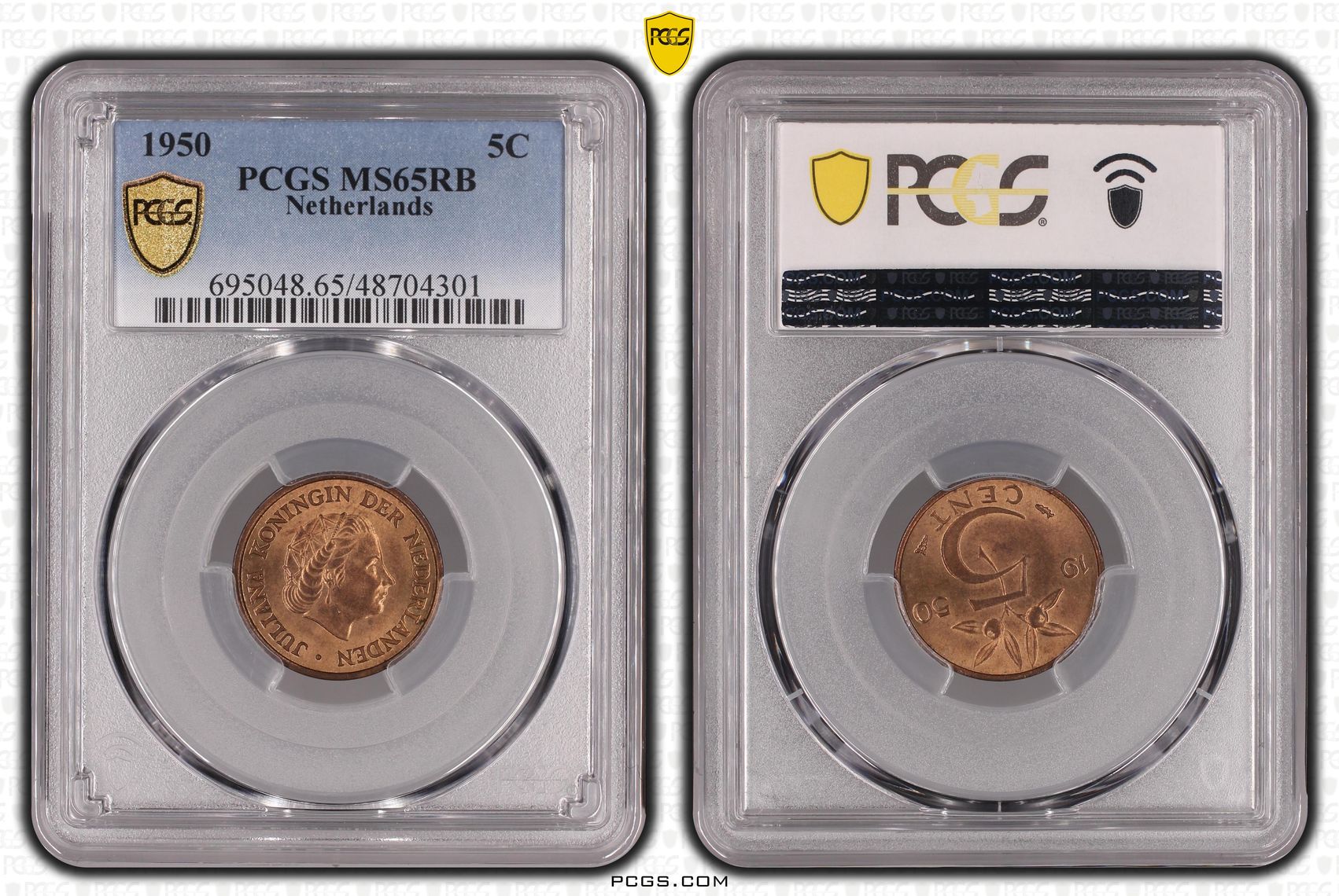 p0fsfieCGEOsJXS-8xIymQ 5 cent 1950 MS65 RB PCGS