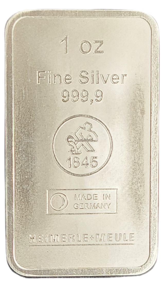 1 Oz Heimerle Meule Zilver baar-front