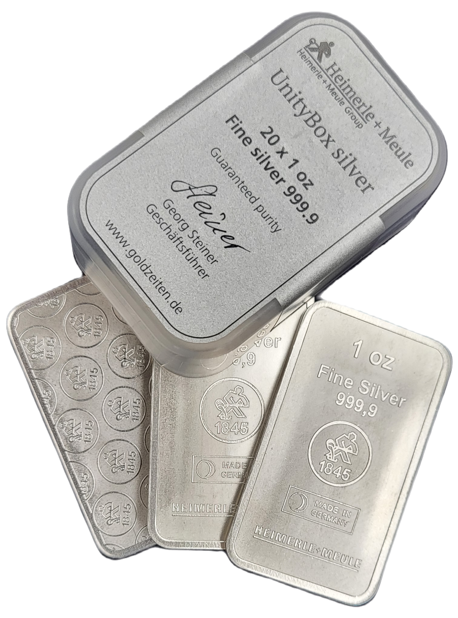 1 Oz Heimerle Meule Zilver baar-set