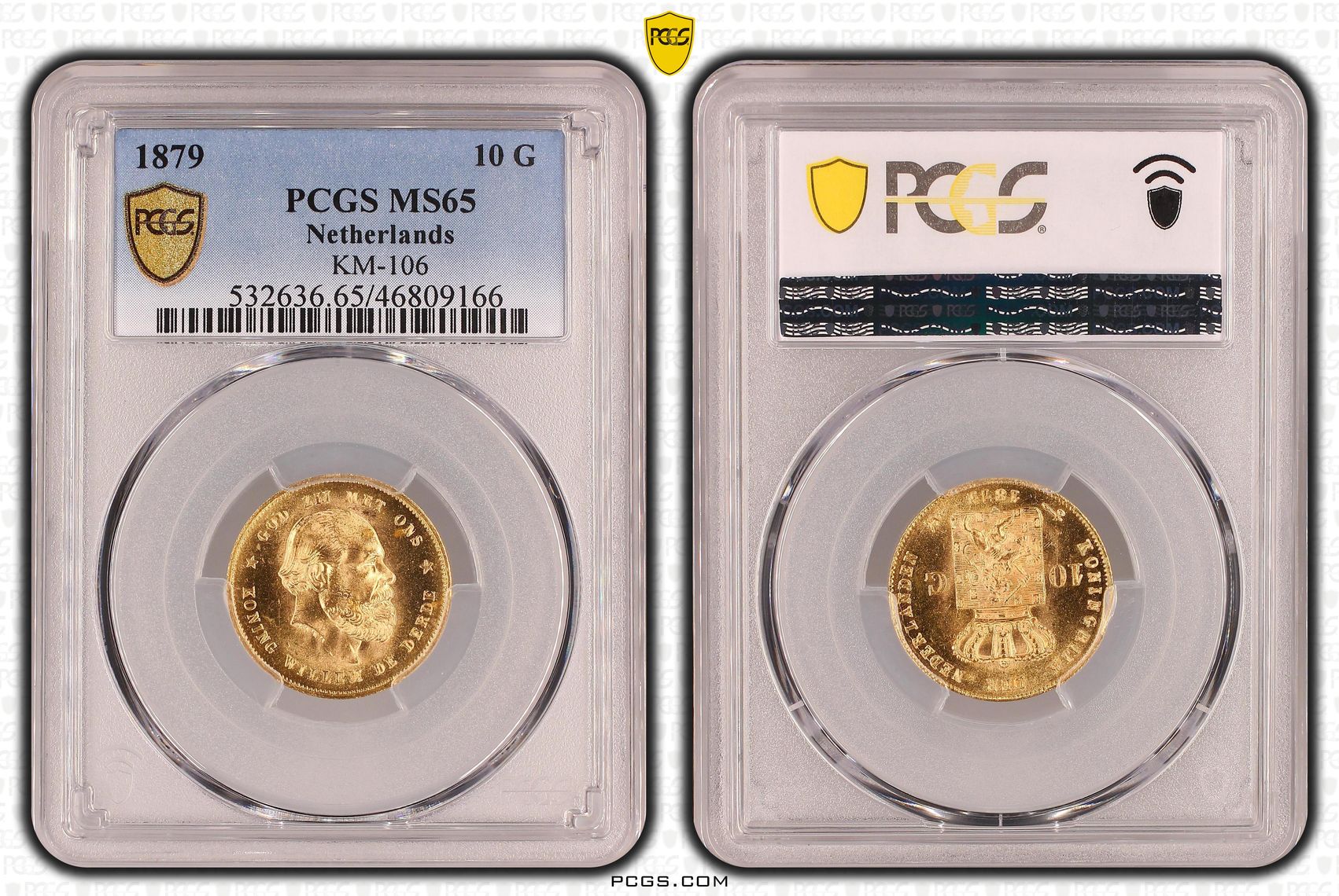 10 gulden 1879 MS65 PCGS 10 gulden 1879 MS65 PCGS