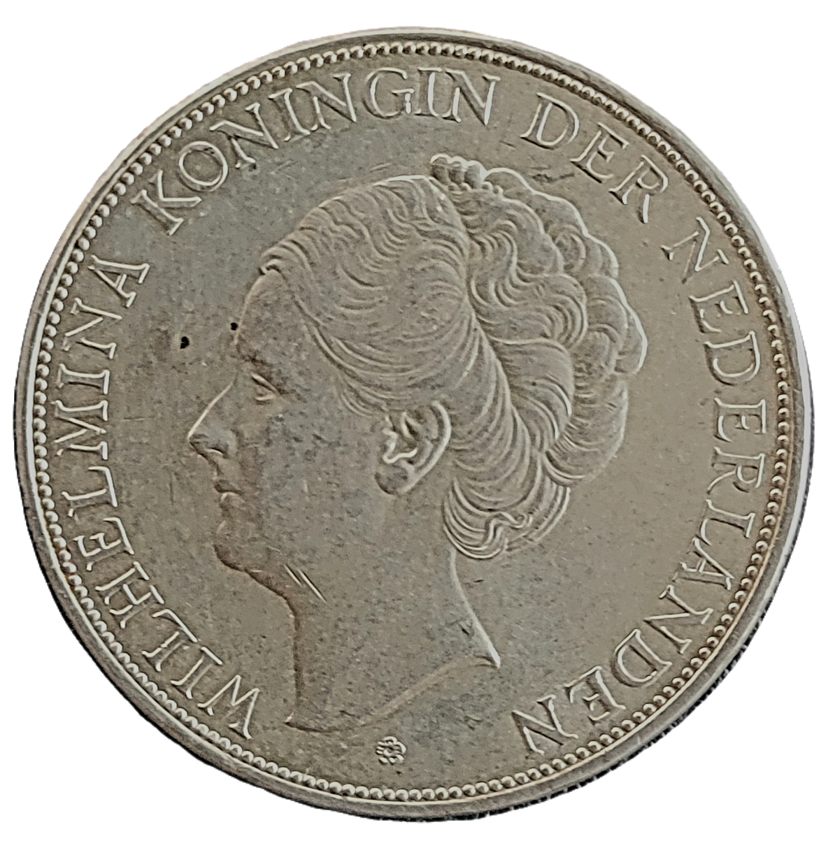 1940 Wilhelmina Rijksdaalder 1940 zilver