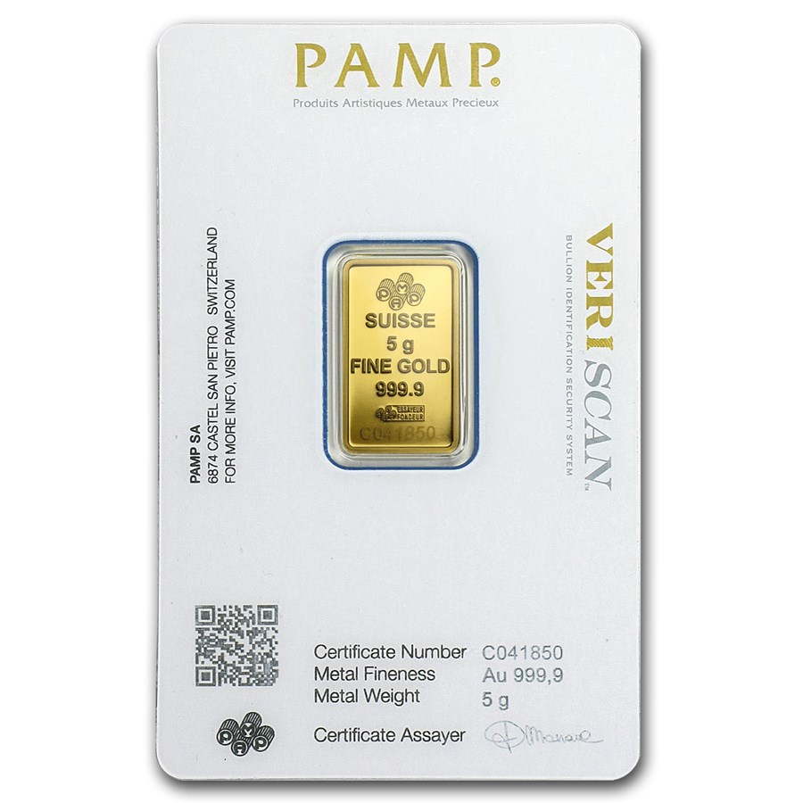 5 Gram goudbaar - Pamp Suisse - Lady Fortuna-back