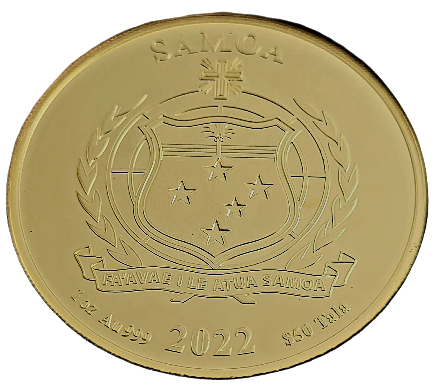 Gouden Samoan Aztec Calendar - 1 oz 2022-back