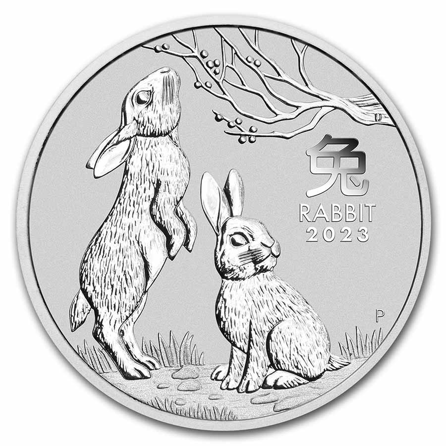 Lunar III - Year of the Rabbit - 5 oz 2023 -front Lunar III - Year of the Rabbit - 5 oz 2023