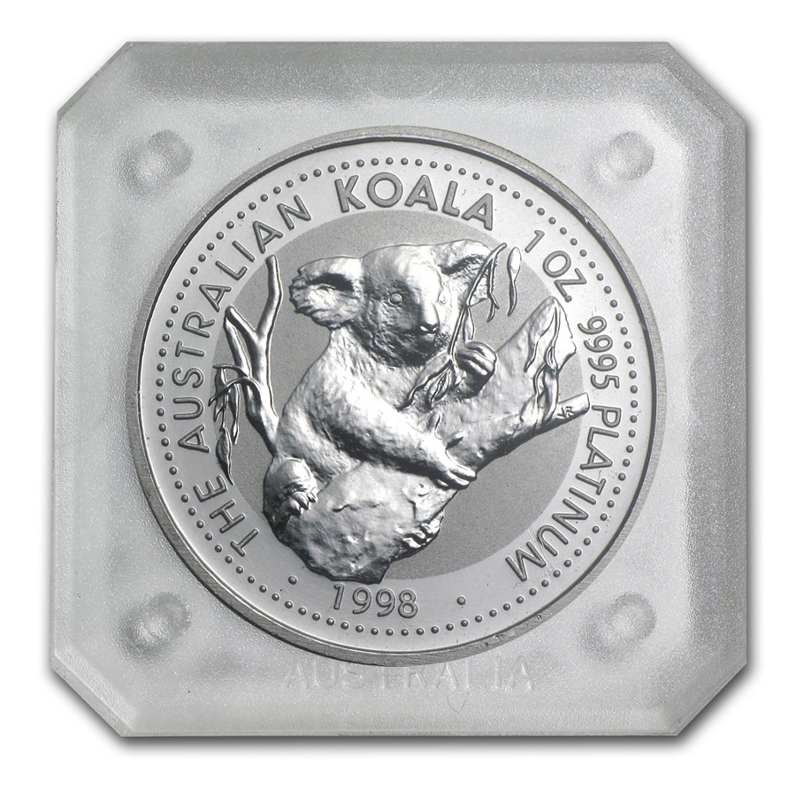 Platina Koala 0.5 oz 1998 -front Platina Koala 1/2 oz 1998