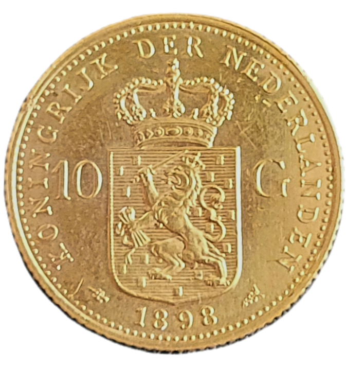 10 guldem 1898 p zonder punt pander 10 Gulden 1898 P Pander zonder punt