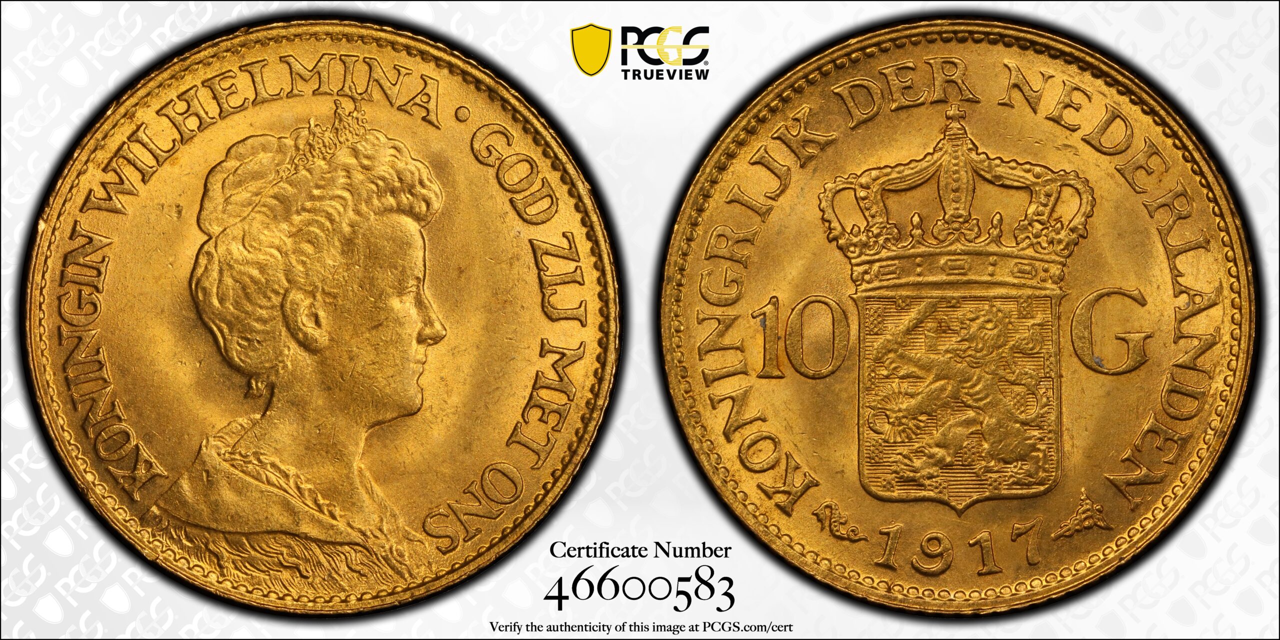 10 gulden 1917 MS65 10 gulden 1917 MS65