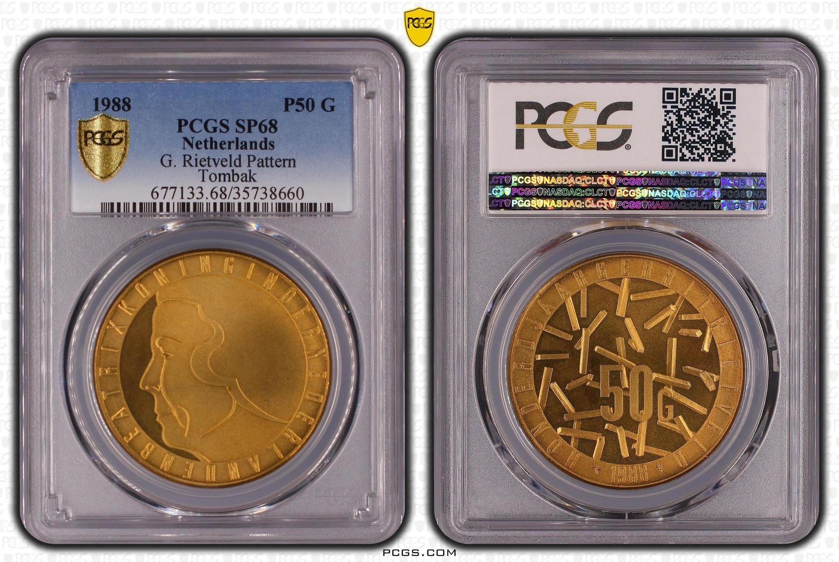 50 Gulden 1988 Tombak G. Rietveld 50 Gulden 1988 Tombak G. Rietveld