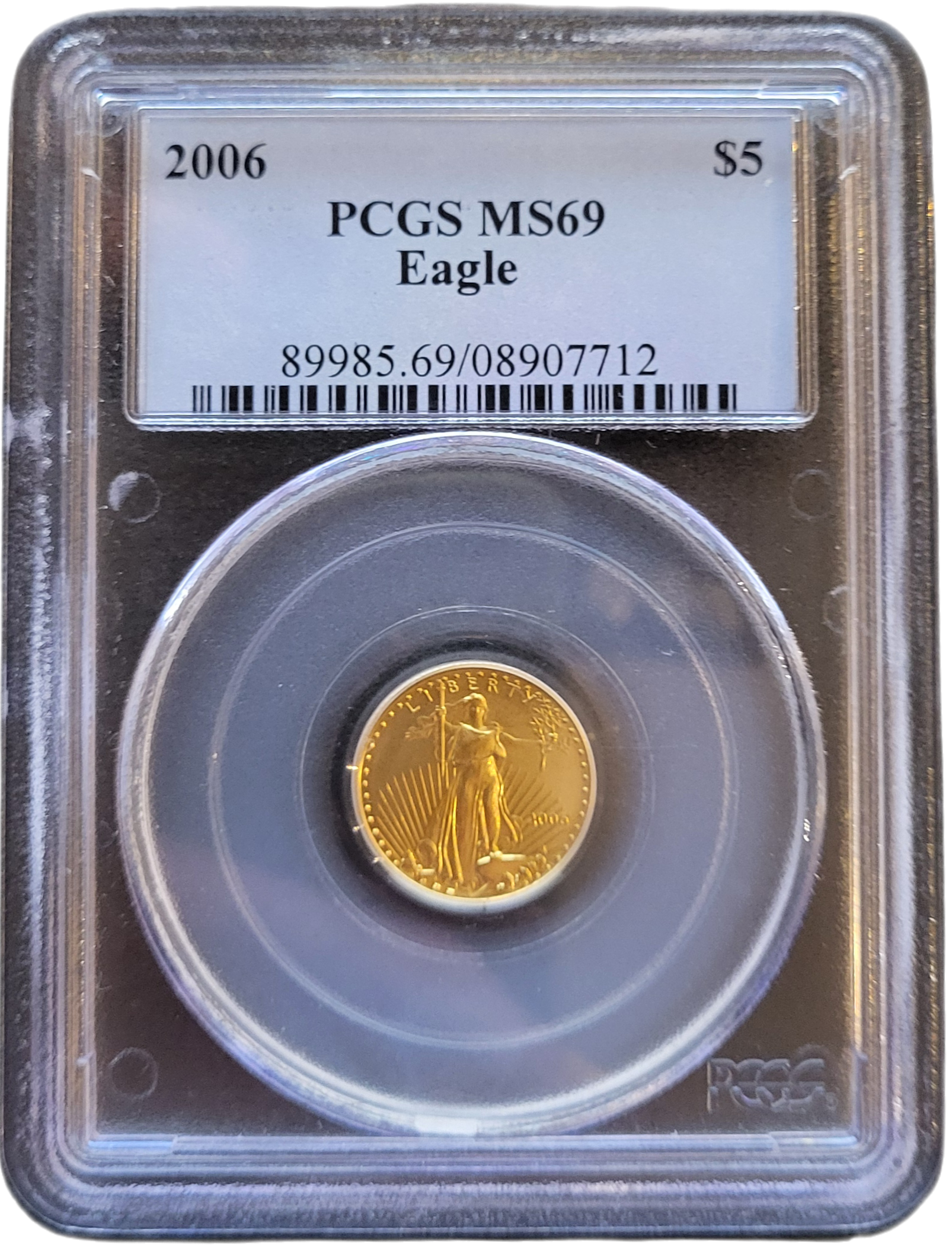 AE 1.10 oz 2006 pcgs ms69- front american eagle 1/10 oz 2006 pcgs