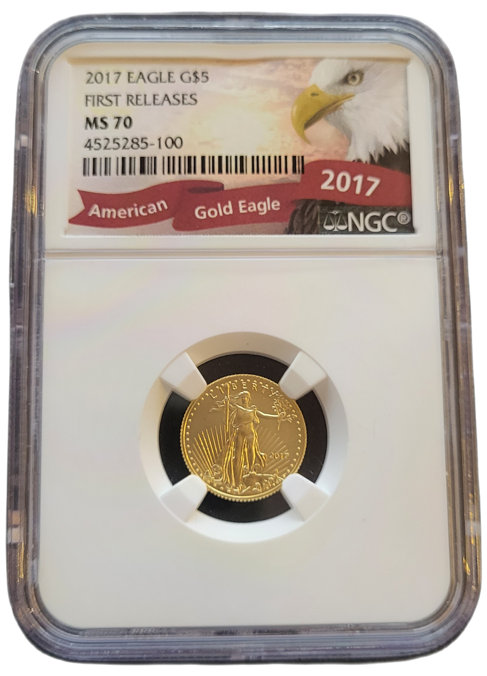 American Eagle 1.10 oz 2017 ngc ms70-front American Eagle 1/10 oz 2017