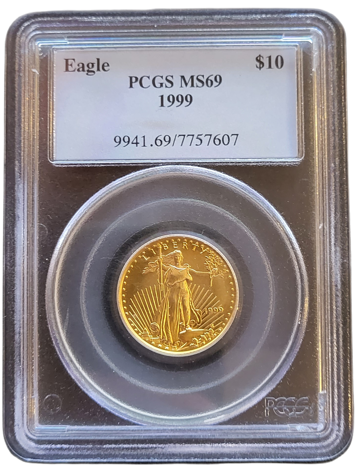 American Eagle 1.4 oz 1999 pcgs ms69-front American Eagle 1/4 oz 1999