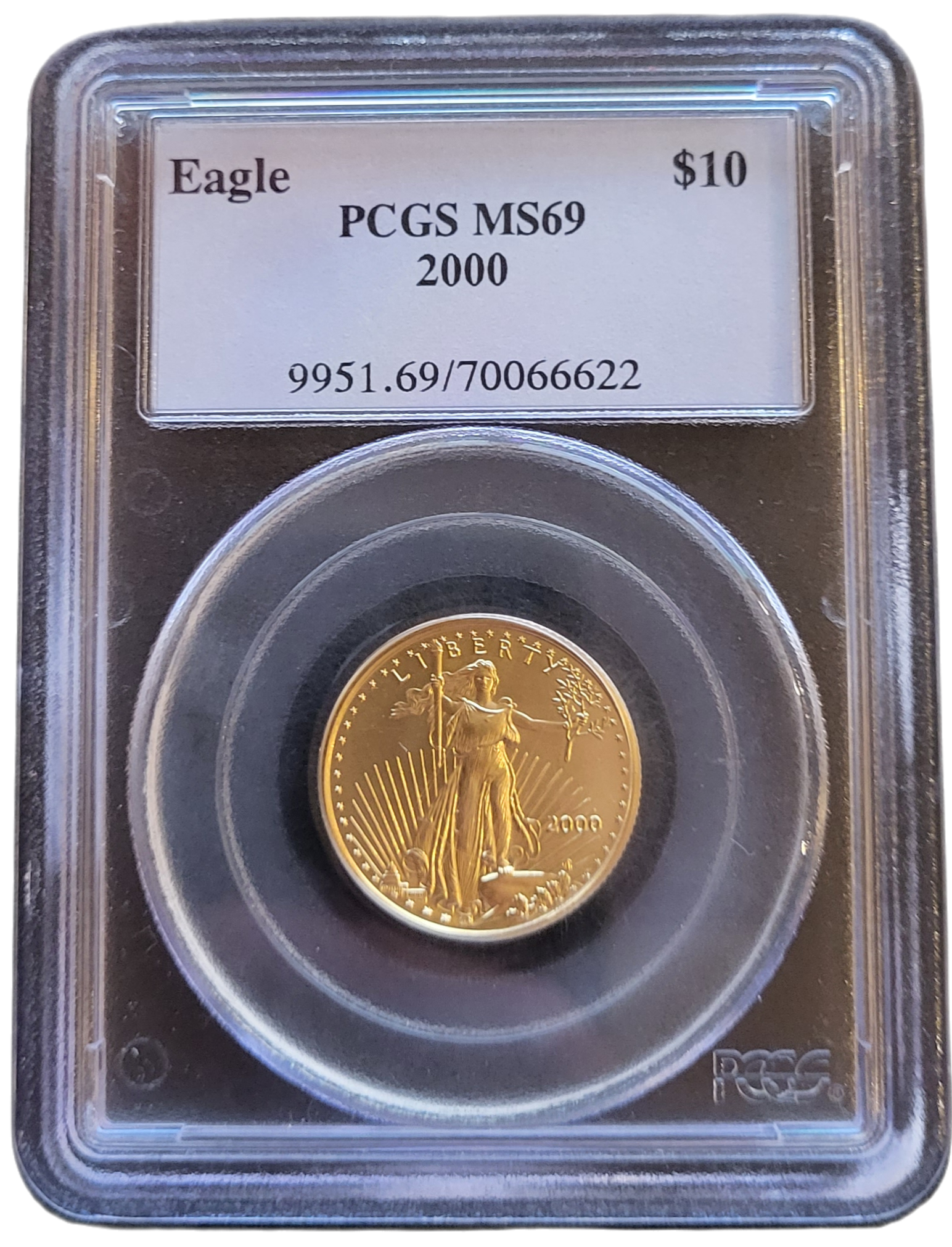 American Eagle 1.4 oz 2000 pcgs ms 69-front American Eagle 1/4 oz 2000
