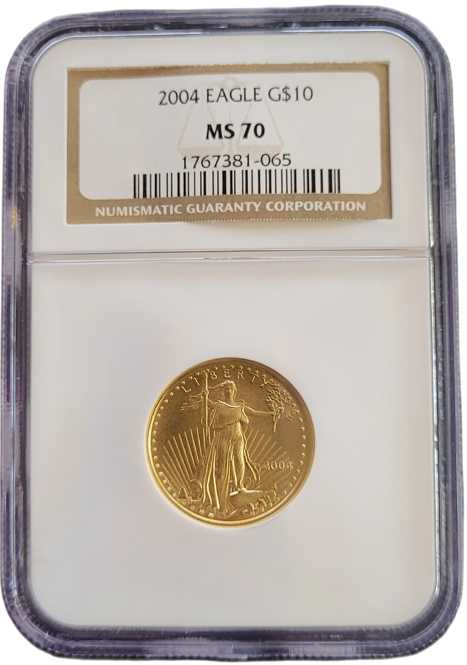 American Eagle 1.4 oz 2004-front American Eagle 1/4 oz 2004