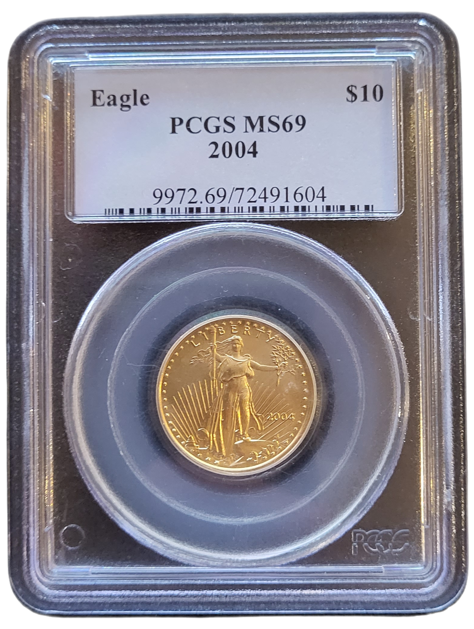 American Eagle 1.4 oz 2004 pcgs ms 64 front American Eagle 1/4 oz 2004