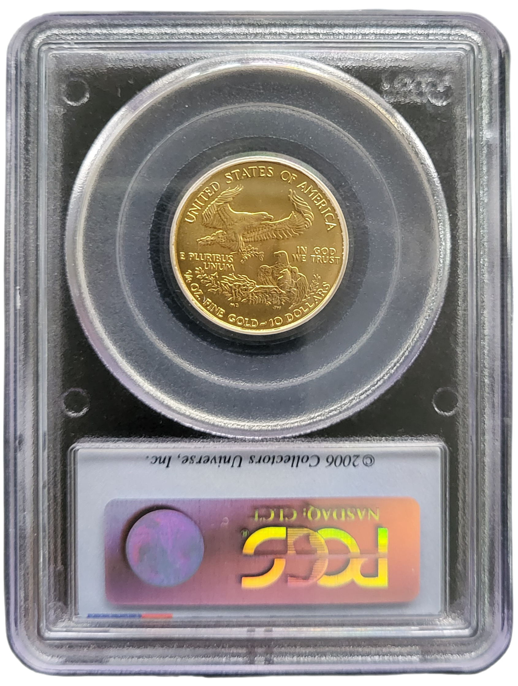 American Eagle 1.4 oz 2006-back American Eagle 1/4 oz 2006