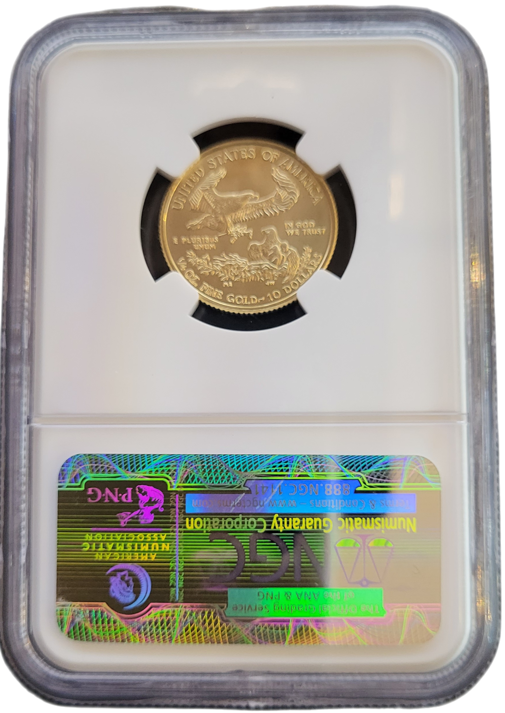 American Eagle 1.4 oz 2009-back American Eagle 1/4 oz 2009