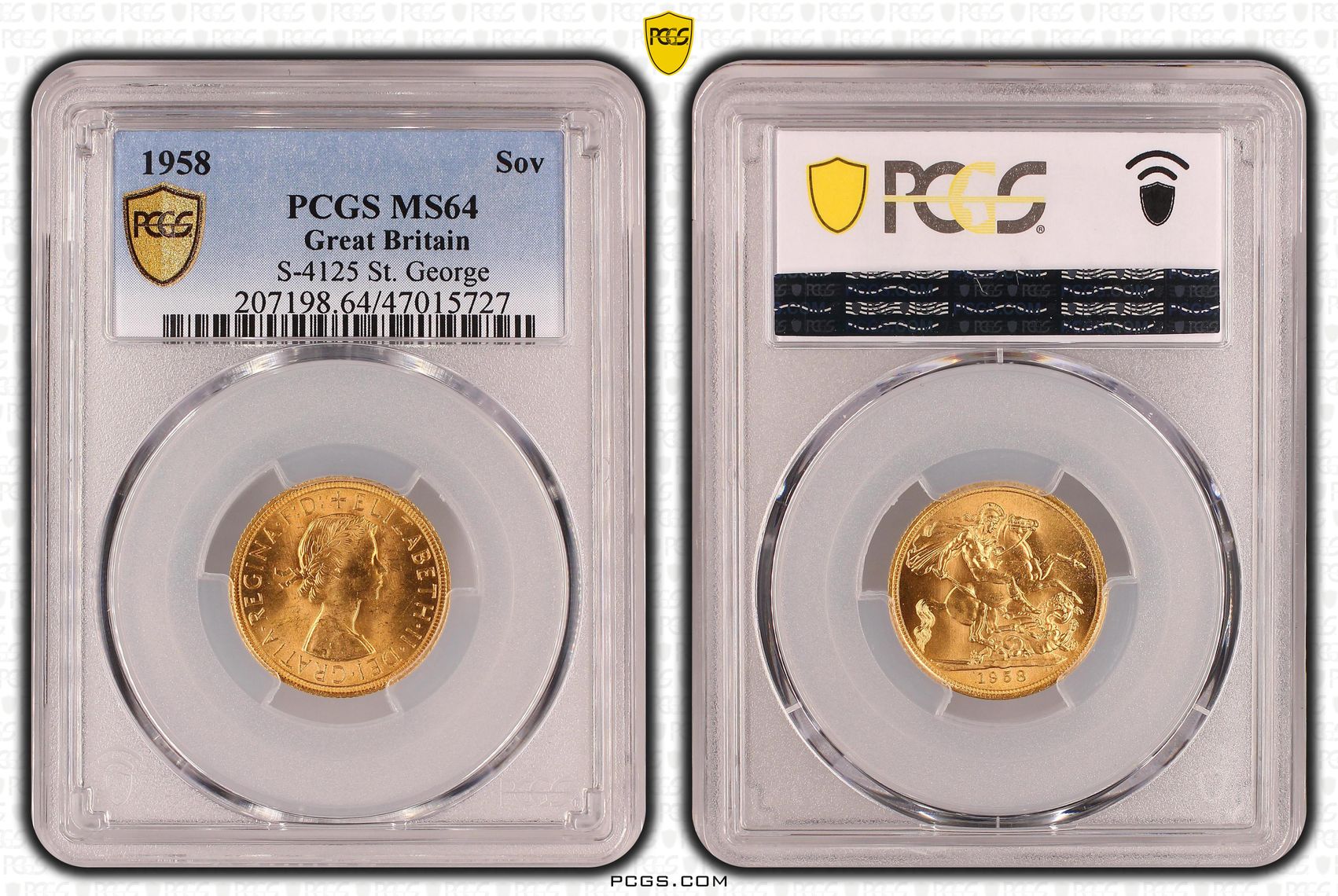 Gouden Sovereign 1958 MS64 PCGS Gouden Sovereign 1958 MS64 PCGS