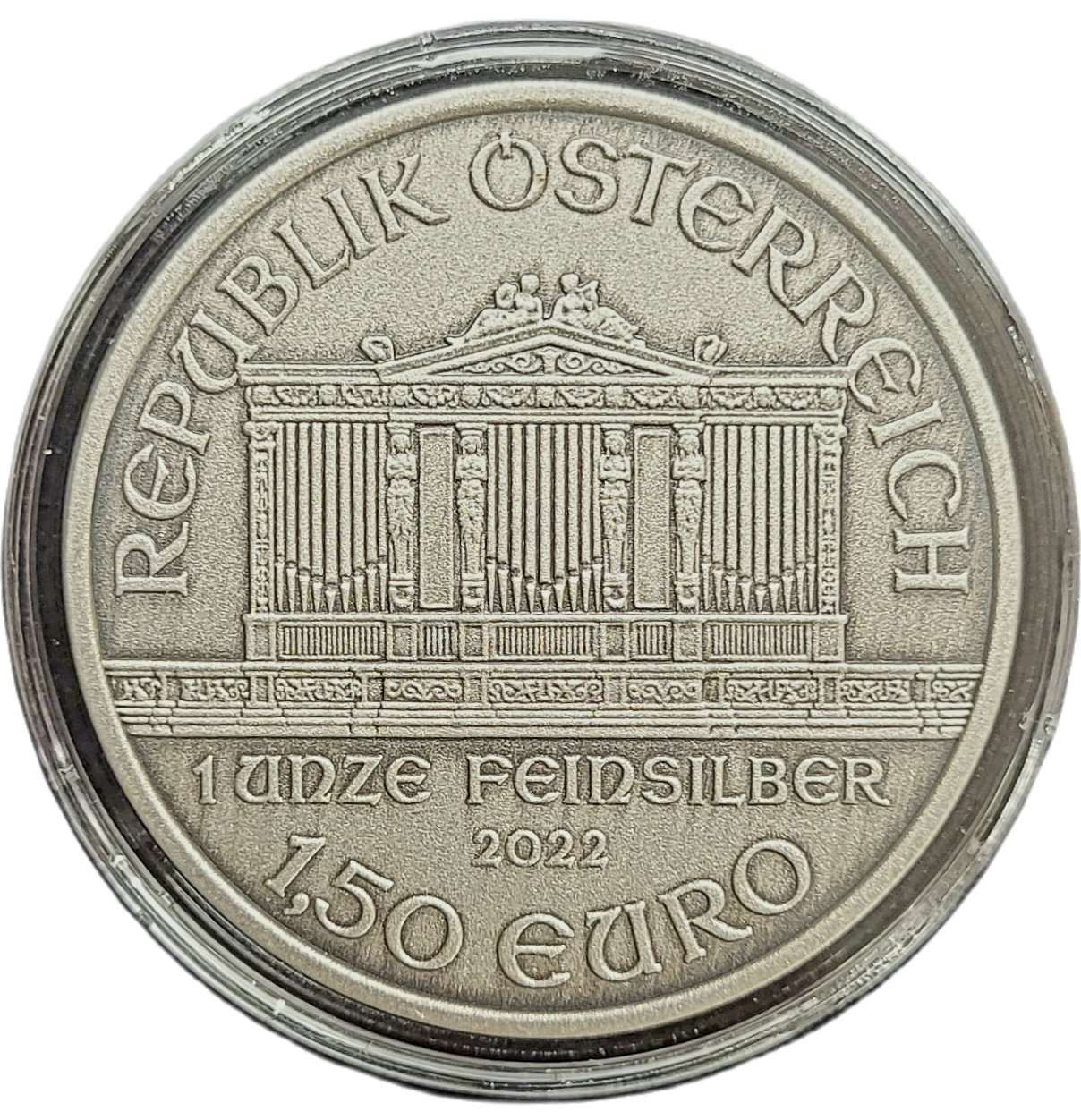 Philharmoniker 1 oz 2022 Antique Finish-front Philharmoniker 1 oz 2022