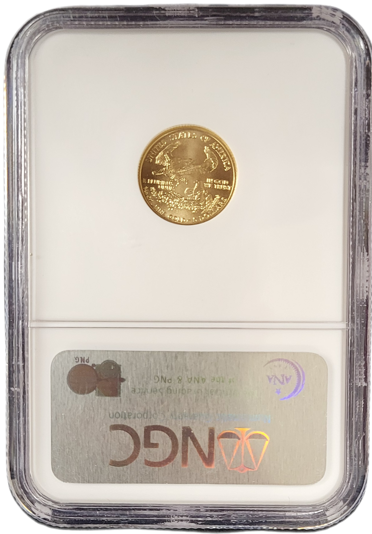 american eagle 1.10 oz 2008 ngc - back american eagle 1.10 oz 2008