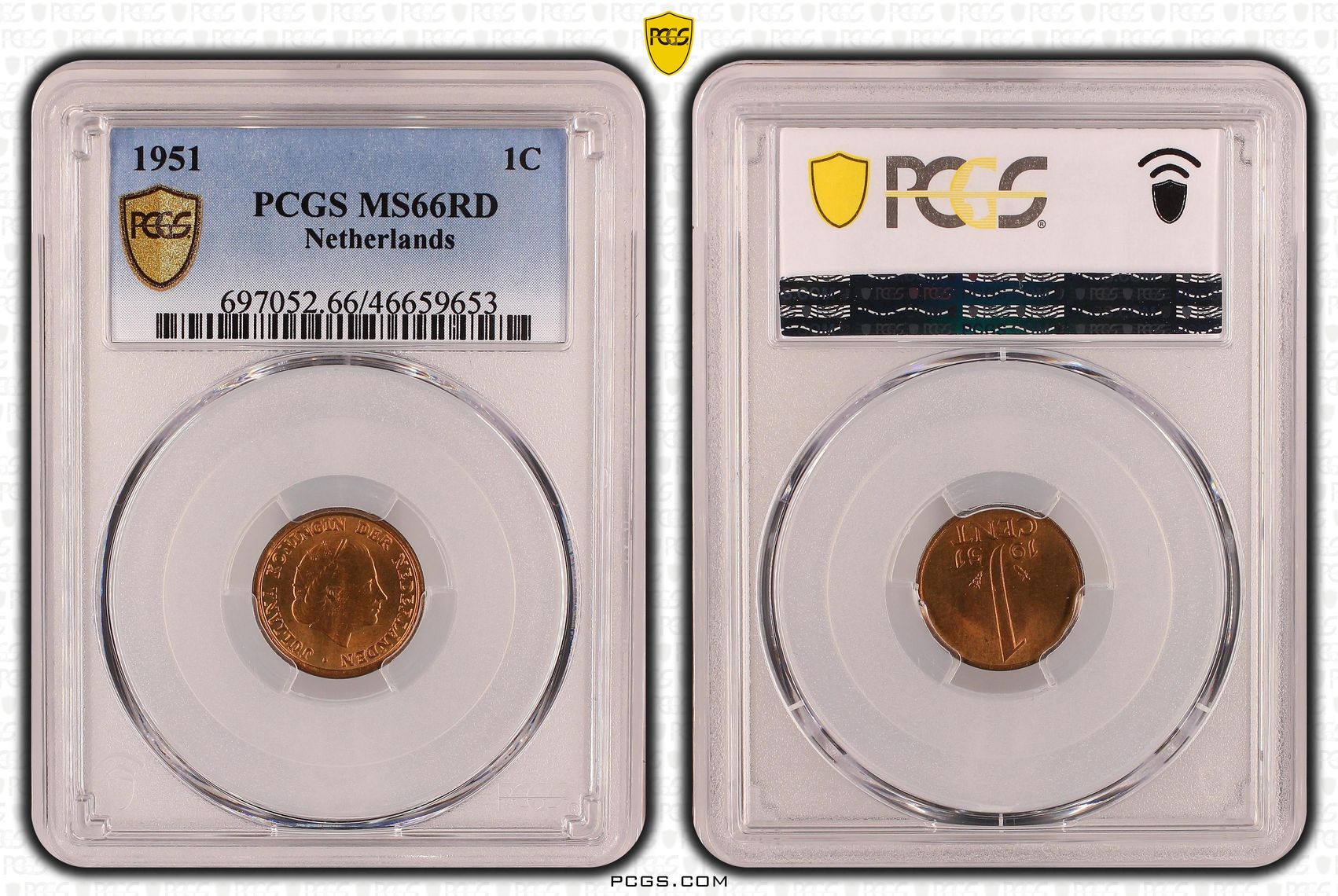 1 cent 1951 MS66 rd 1 cent 1951 MS66 rd