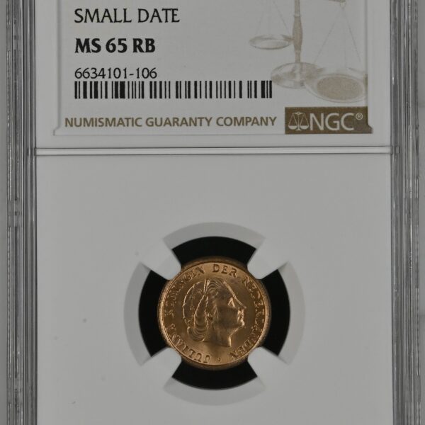 1 cent 1966 MS65 rb large date