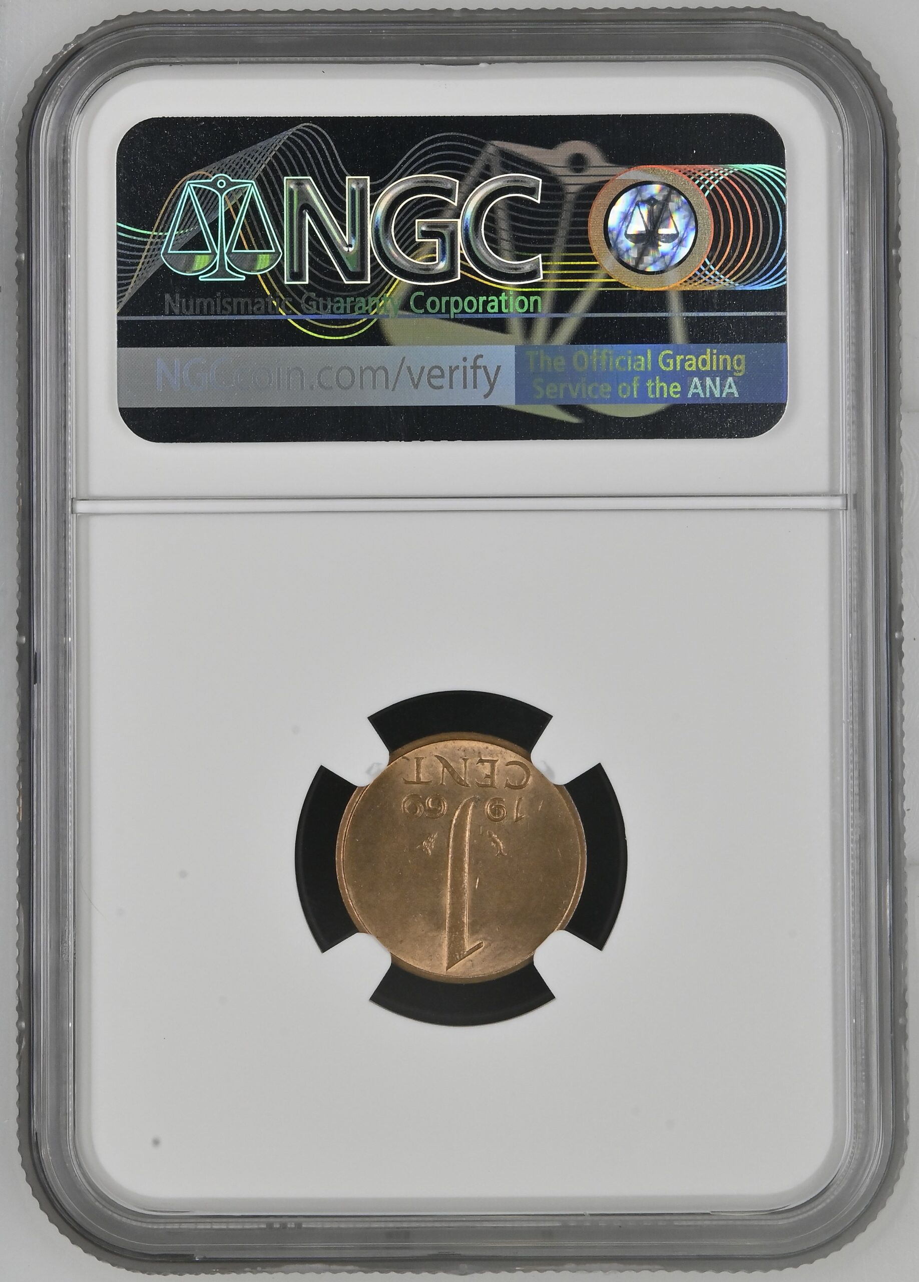 1 cent 1969 vis ms64 rb 1 cent 1969 vis ms64 rb NGC