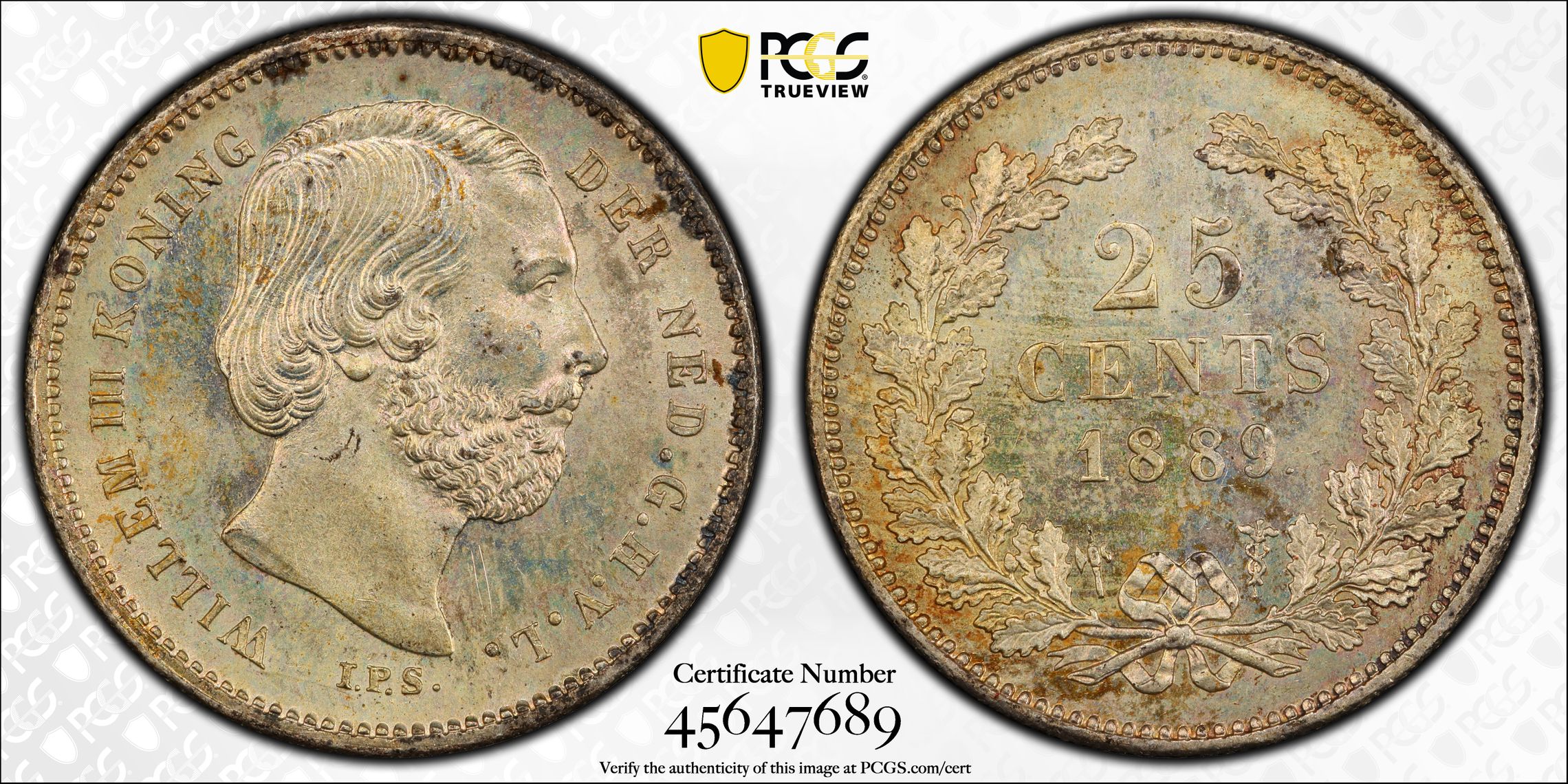 25 cent 1889 MS64 PCGS 25 cent 1889 MS64 PCGS