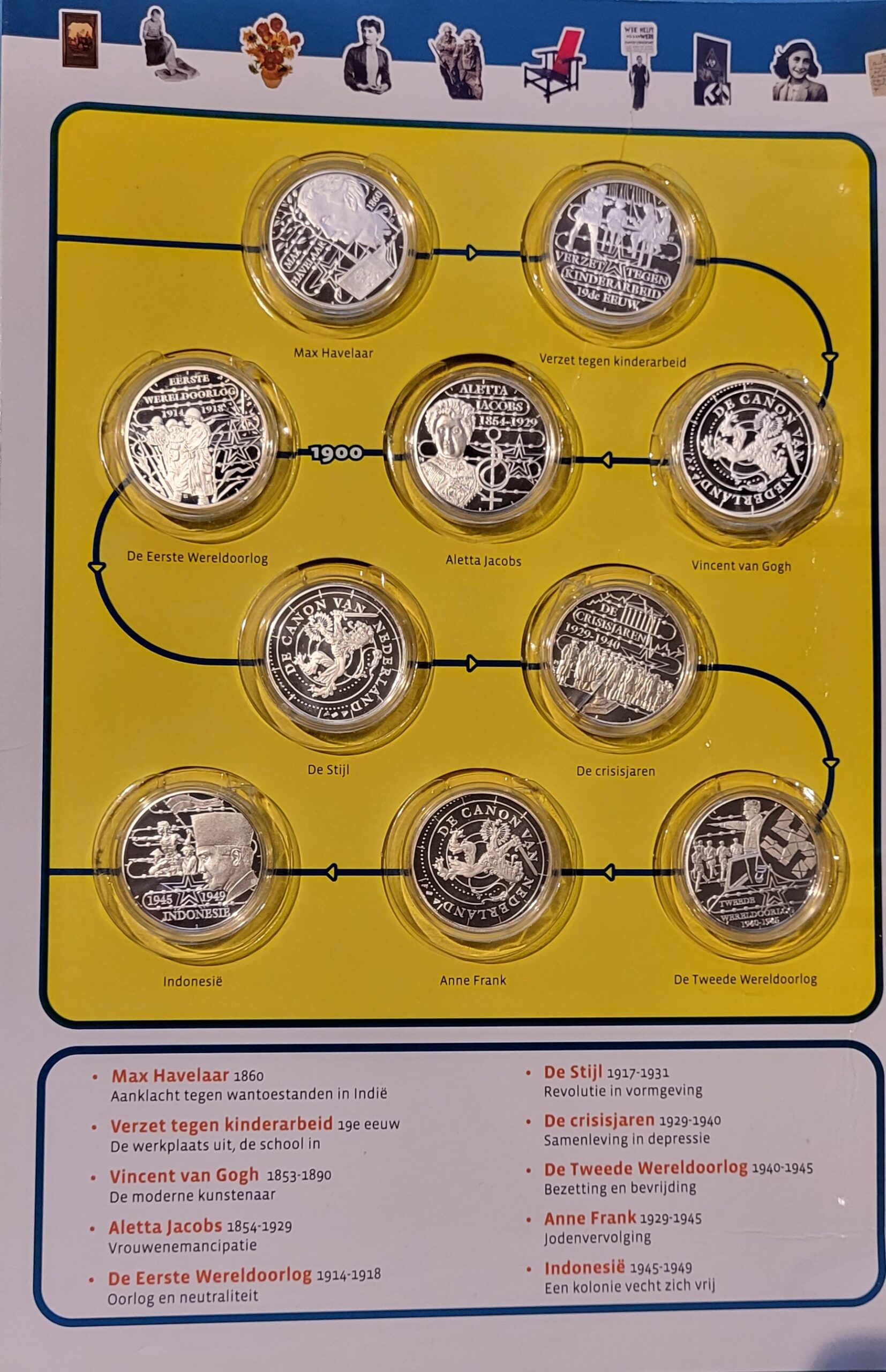 Canon van Nederland zilveren penningen -2