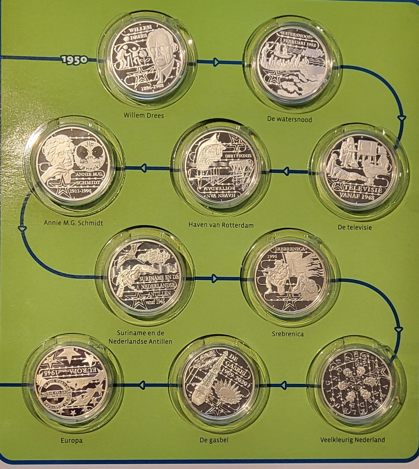 Canon van Nederland zilveren penningen -3 Canon van Nederland zilveren penningen
