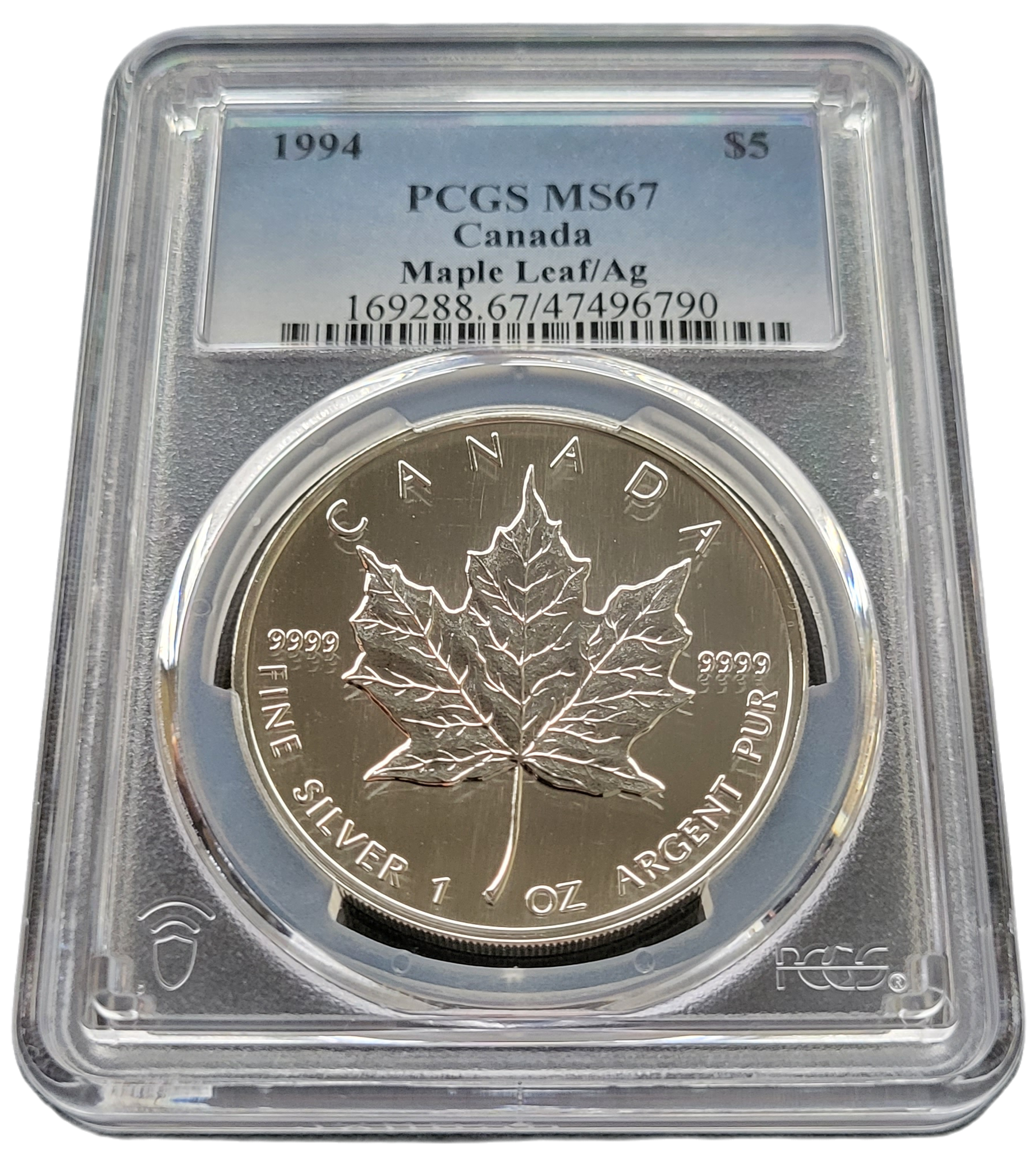 Maple Leaf 1994 PCGS MS67 -front Maple Leaf 1994 PCGS MS67