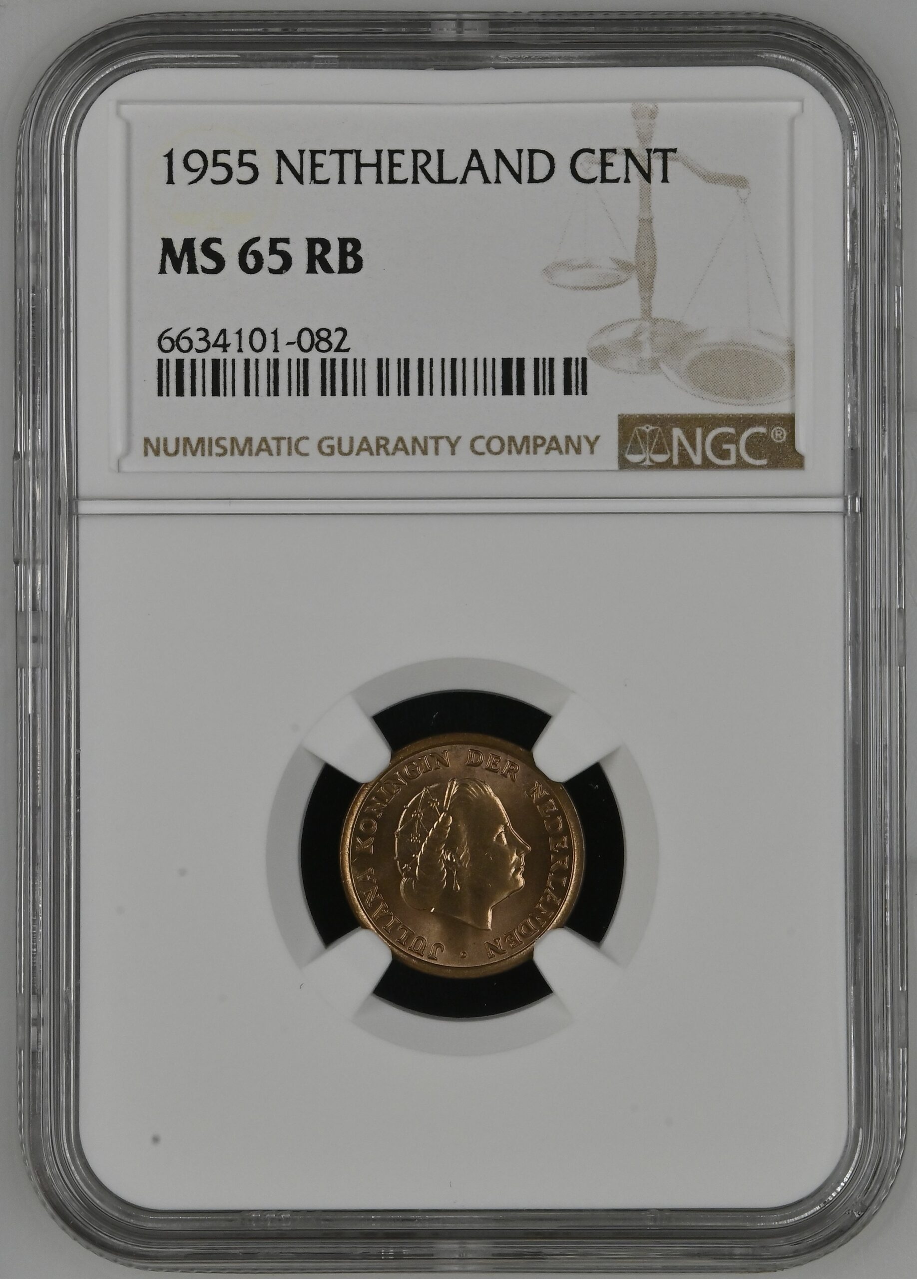 NGC6634101-082_OBV 1 Cent 1955 MS65 RB