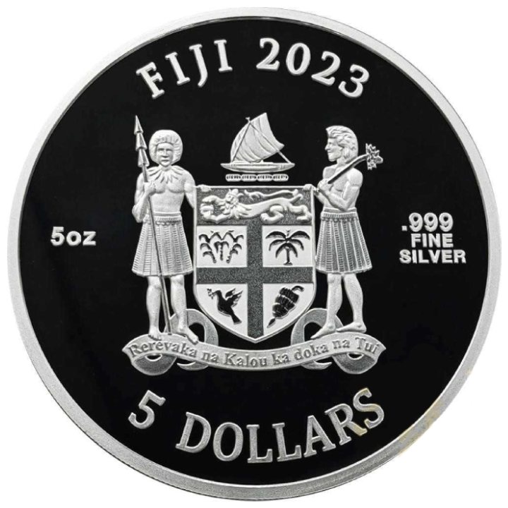 Fiji Cats 5 oz 2023 prooflike back 101munten